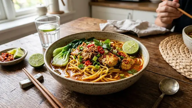 Resep Mie Ikan Pedas/AI Generated