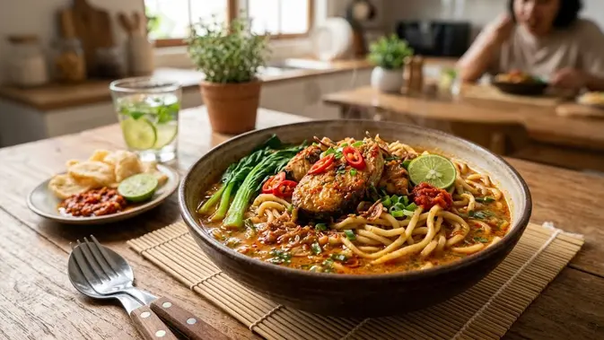 Resep Mie Ikan Pedas/AI Generated