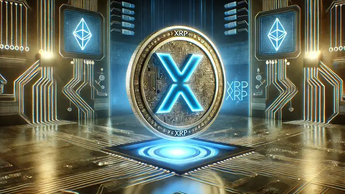 Ilustrasi kripto XRP. (Foto by AI)