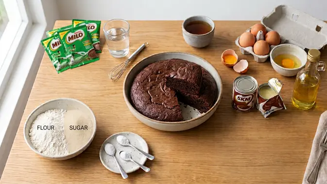 Brownies milo kukus (AI Generated)