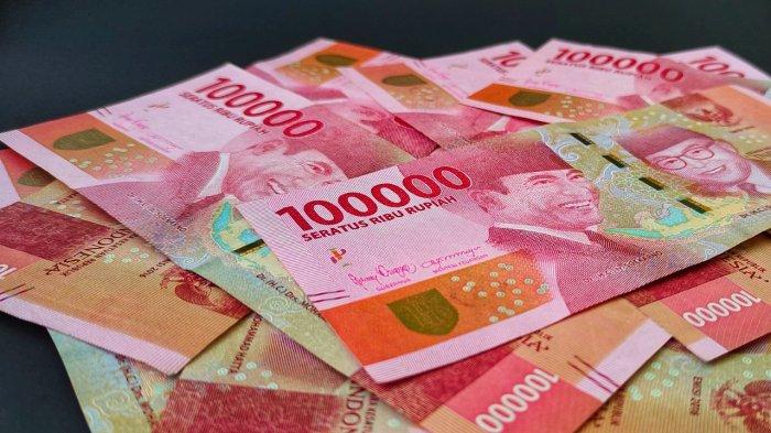 Ilustrasi uang rupiah Rp100 ribu