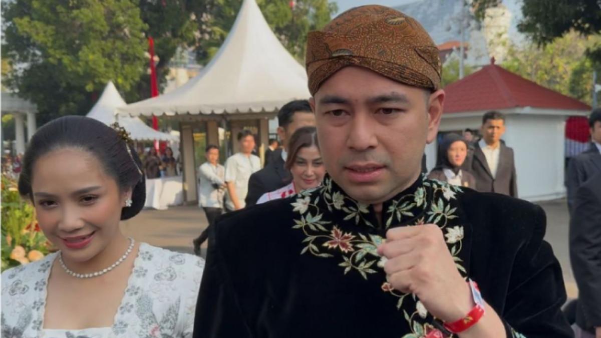 UPACARA 17 AGUSTUS - Raffi Ahmad bersama Nagita Slavina mendatangi Istana Merdeka, Jakarta, Minggu (17/8/2025).