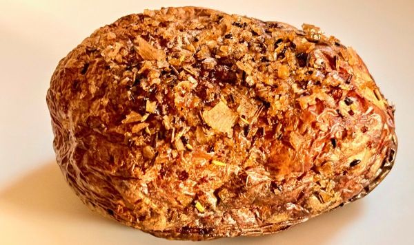 Crispy baked potato out of the oven