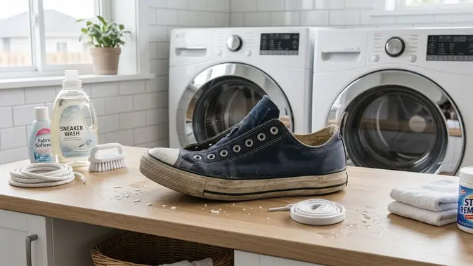 Mencuci Sepatu (AI Generated)