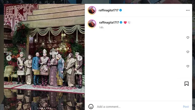Raffi Ahmad dan Nagita Slavina kondangan (instagram.com/raffinagita1717)