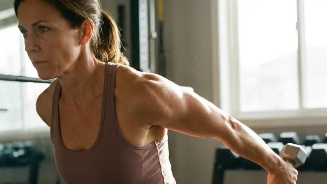 Latihan farmer’s walk bisa dilakukan di Usia 40 Tahun. (Image by Gemini AI)