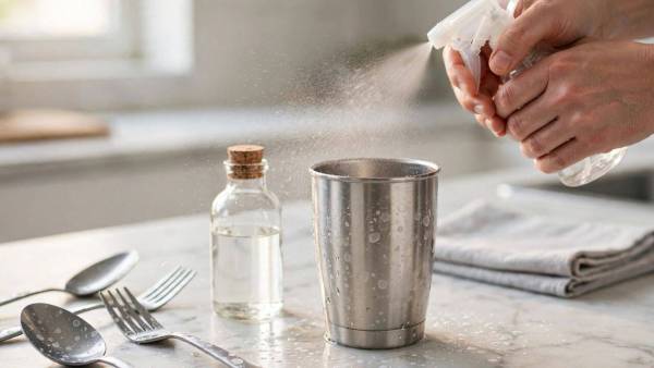 PC: AI Generated Use diluted vinegar for water marks<br>