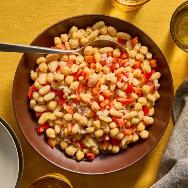 an image of the Honey-Mustard Bean Salad Credit: Photographer: Stacy Allen, Food Stylist: Chelsea Zimmer, Prop Stylist: Christina Daley