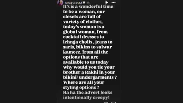 Kangana Ranaut's Instagram post
