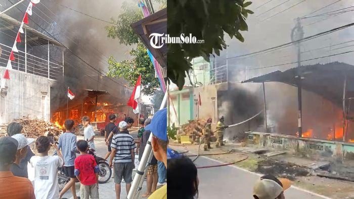 KEBAKARAN - Sebuah rumah yang juga digunakan untuk tempat produksi kursi dan sofa di Kampung Tunggulsari, Kelurahan Pajang, Kecamatan Laweyan, Kota Solo, Jawa Tengah, ludes dilahap si Jago Merah pada Selasa (25/8/2026) pagi sekitar pukul 09.30 WIB. Kondisi angin kencang yang sempat terjadi di sekitar lokasi pun dikabarkan membuat api semakin cepat membesar. Api merembet hingga hampir melahap bangunan sekolah SMK Batik 2 Solo yang berada di samping tempat kejadian perkara (TKP).