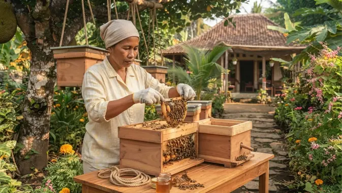 Manajemen Pemecahan Koloni (Splitting Colony) Secara Berkala. Foto: AI Generated