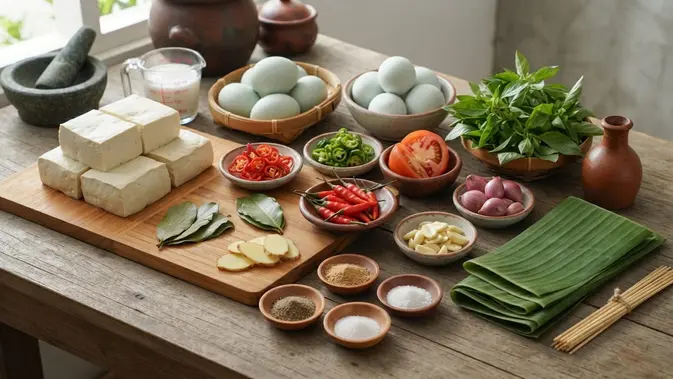 Resep Botok Tahu Telur Asin. Foto: AI Generated