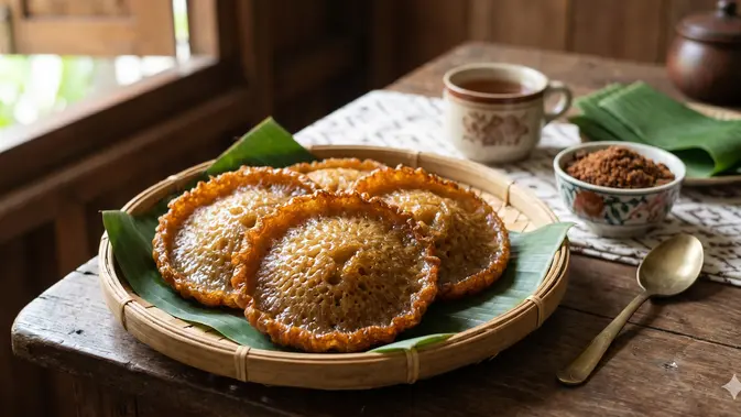 Ilustrasi kue cucur (AI Generated)