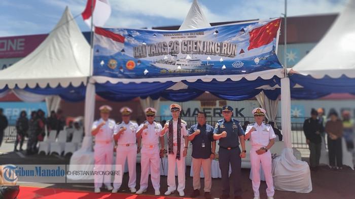 Kapal Perang China MV Chen Jing Run Hai Yang 26 di Dermaga Pelindo Terminal Peti Kemas Bitung 1