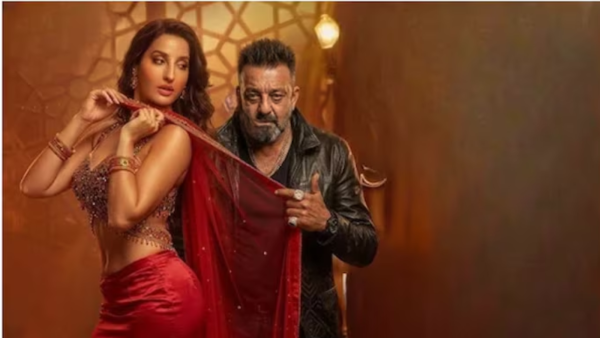 Nora Fatehi and Sanjay Dutt in  Sarke Chunar Teri Sarke
