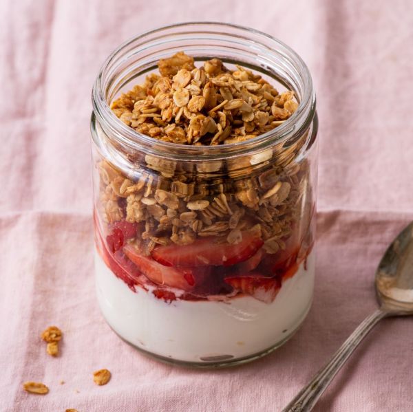 a recipe photo of the Strawberry Yogurt Parfait Credit: Alexandra Shytsman