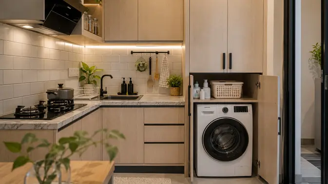 Model Laundry Room Minimalis di Ruang Sempit (Foto: AI Generated)