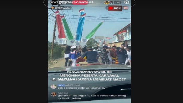 Aksi dua orang pemuda yang diduga menyampaikan ucapan tidak pantas dengan nada