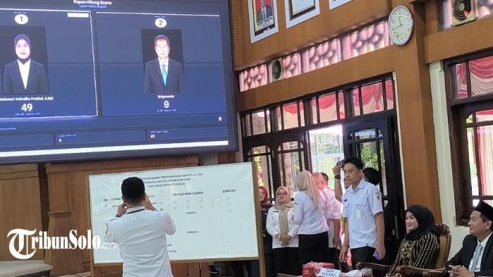 Sidang paripurna DPRD Klaten melakukan pemilihan (1)