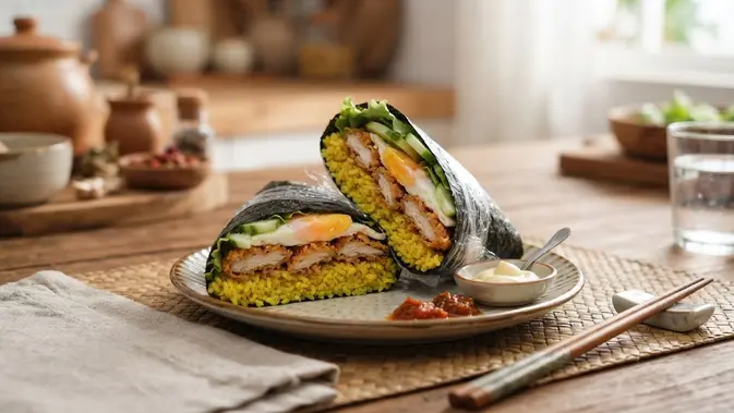 Resep Nasi Kuning Lipat Kekinian (AI Generated)