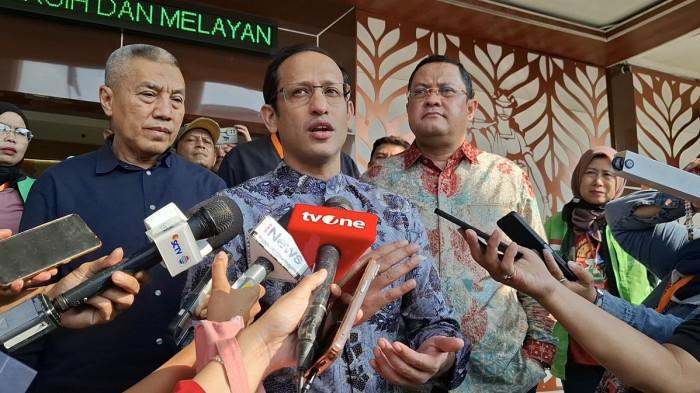 SIDANG BANDING NADIEM - Nadiem Makarim, saat ditemui usai sidang banding kasus dugaan korupsi pengadaan laptop Chromebook di Pengadilan Tinggi DKI Jakarta, Rabu (12/8/2026). Nadiem singgunggung Jampidsus lama.