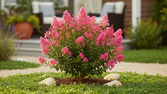 Jenis Pohon Crape Myrtle Kerdil Berbunga Cantik/Gemini AI