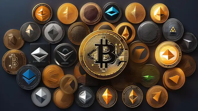 Ilustrasi Kripto. (Foto By AI)