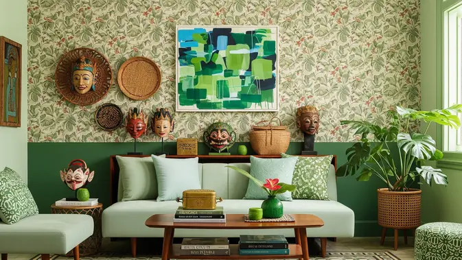Terlalu Banyak Motif Keramik dalam Satu Ruangan. AI Generated