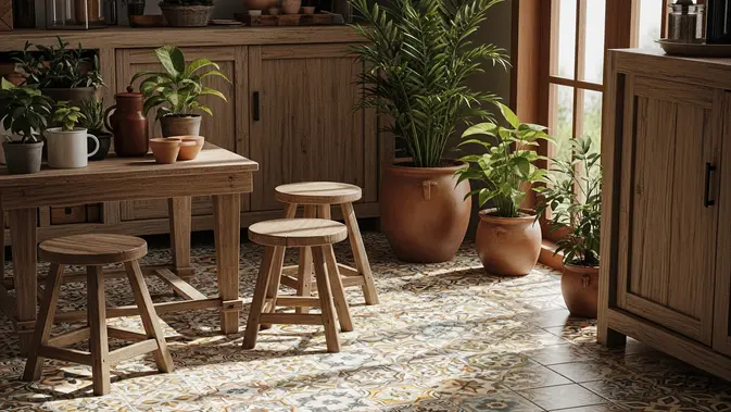 Motif yang Terlalu Kecil dan Detail Bisa Membuat Ruangan Terlihat Penuh. AI Generated