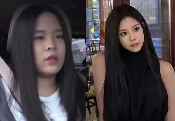 Woo Seo Yoon in the TV show when he was young (left) and now.