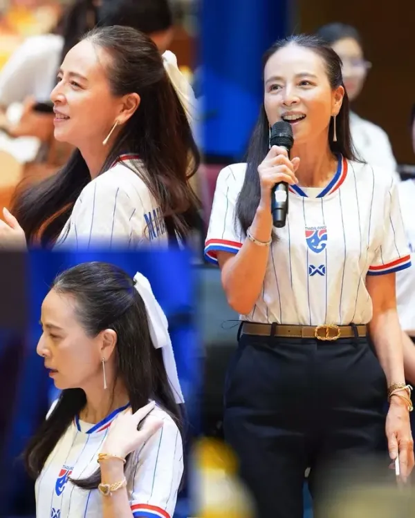 Madam Pang shines bright in the stands at My Dinh stadium despite minimalist style  - 7