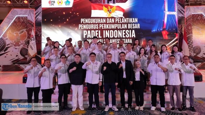 PB PADEL SULUT - Pelantikan dan Pengukuhan Pengurus Perkumpulan Besar (PB) Padel Indonesia Provinsi Sulawesi Utara (Sulut) digelar Jumat (28/8/2026). Para Pengurus PB Padel Indonesia Provinsi Sulut.