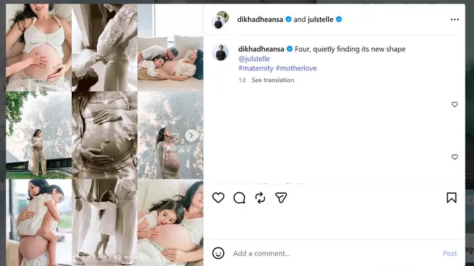 Julie Estelle maternity shoot (instagram.com/julstelle) Julie Estelle momen kehamilan (instagram.com/julstelle)