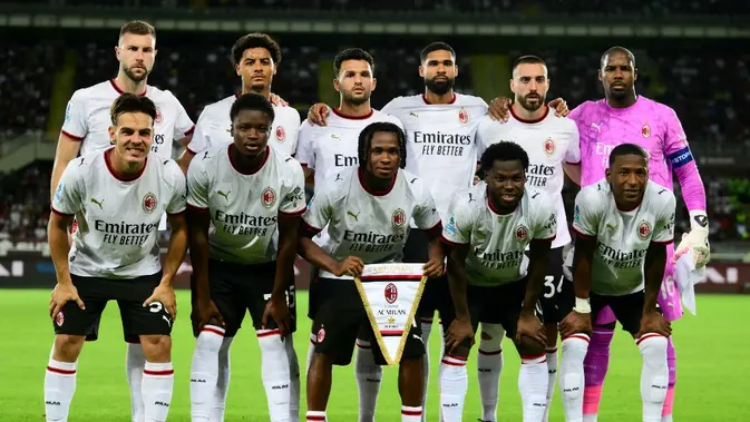 Skuad AC Milan. (Marco Bertorello / AFP)