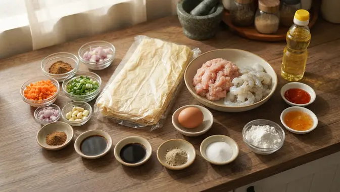 Resep Ngohiong Ayam. Foto: AI Generated