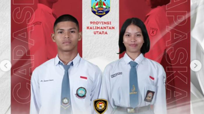 PASKIBRAKA NASIONAL - Foto Muhammad Zainal Ihsan dan Desy Natalia (kanan). Inilah kisah Desy Natalia, anggota Paskibraka Nasional 2026 asal Kaltara, yang ceritakan pengalaman selama masa karantina dan tak pegang handphone atau HP.
