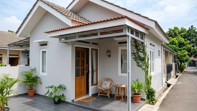 Model Kanopi Kecil di Atas Pintu Rumah  (AI Generated)