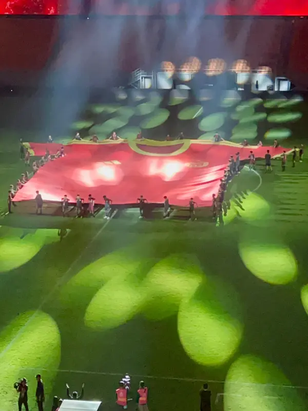 Persija Jakarta melakukan launching tim, jersey, dan sponsor di Jakarta International Stadium (JIS), Jakarta Utara, Sabtu (29-8-2026). (Bola.com/Muhammad Adi Yaksa)