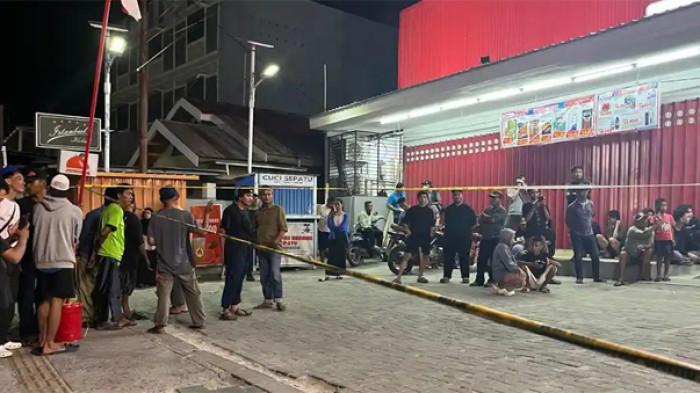 PENEMBAKAN JURU PARKIR - Lokasi penembakan juru parkir (jukir) berinisial D hingga tewas yang dilakukan oknum anggota Polda Sulteng berinisial Aipda AA di depan minimarket Jl Tombolututu, Kelurahan Talise, Kecamatan Mantikulore, Kota Palu, Kamis (27/8/2026).
