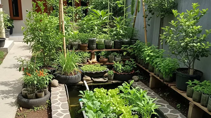 Cara Membuat Pekarangan Produktif. (AI Generated)