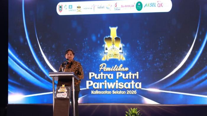 Wagup Hasnuryadi Sulaiman saat menghadiri Grand Final Putra Putri Pariwisata Kalsel 2026