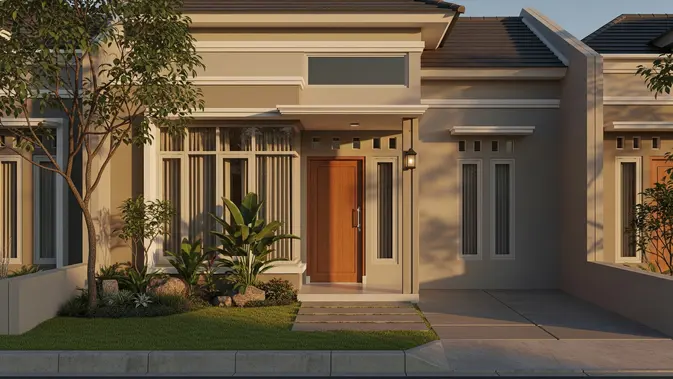 Cat Rumah Warna Greige (Gray-Beige) (AI generated)