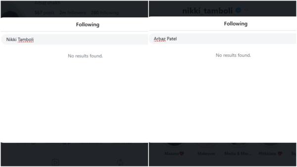 Nikki Tamboli and Arbaz Patel unfollow each other on Instagram