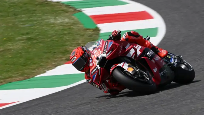 Pembalap MotoGP Spanyol dari Tim Ducati Lenovo, Marc Marquez. (Andreas SOLARO/AFP)