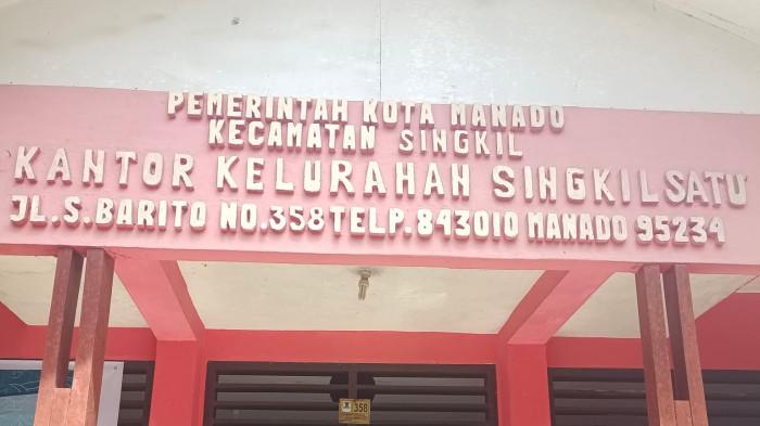 KANTOR LURAH - Kantor Kelurahan Singkil Satu, Kecamatan Singkil, Manado, Sulut.