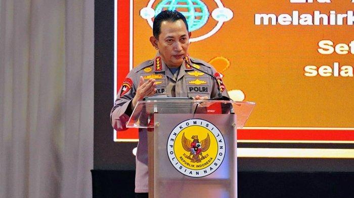 Kapolri Jenderal Listyo Sigit Prabowo dalam kegiatan Penganugerahan Komisi Kepolisian Nasional (Kompolnas) Award Tahun 2023, di The Sultan Hotel, Jakarta, Rabu, (21/6/2023) malam.