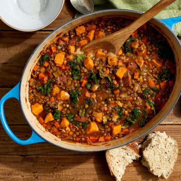 Vegan Lentil Stew Credit: Fred Hardy