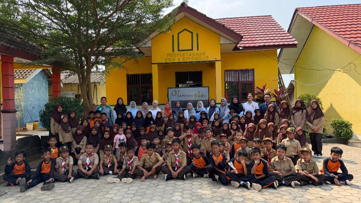 PROGRAM HARI SEHAT JAPFA - Momen pelaksanaan Hari Sehat Japfa di SDN 4 Sidorejo Kecamatan Sidomulyo, Kabupaten Lampung Selatan, Sabtu (8/8/2026).