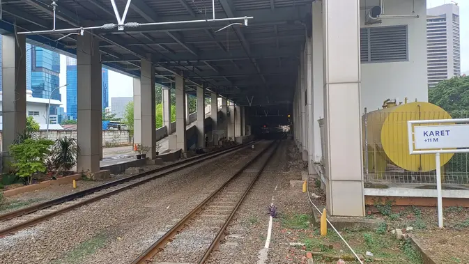 Stasiun Karet, Jakarta. (Foto: Liputan6.com/Maulandy R)