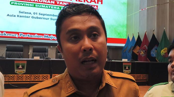 KABUT ASAP SUMBAR - Wagub Sumbar Vasko Ruseimy saat ditemui TribunPadang.com di Musda HKTI di Aula Kantor Gubernur Sumbar, Selasa (1/9/2026). Vasko Rmengatakan beberapa titik api sempat terpantau di sejumlah daerah, di antaranya Dharmasraya dan Tanah Datar.
